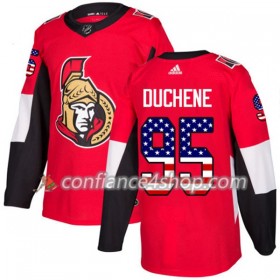 Adidas Maillot de Hockey Ottawa Senators Matt Duchene 95 2017-2018 Rouge USA Flag Fashion Authentic - Homme